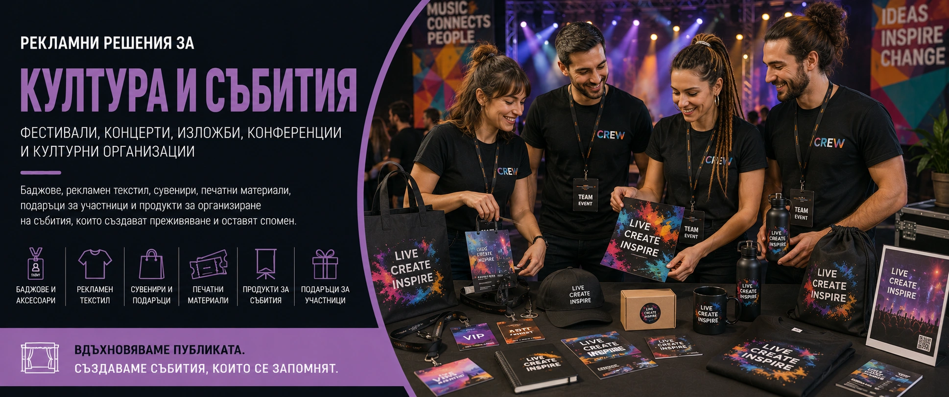 Рекламни решения за култура и събития